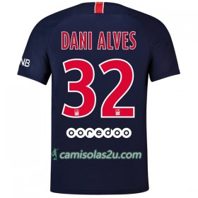 Camisolas de Futebol Paris Saint-Germain Dani Alves 32 Equipamento Principal 2018/19 Manga Curta